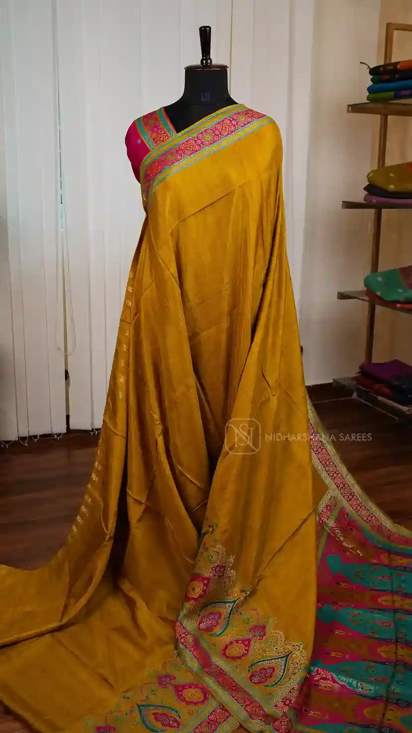 Russian Dola With Kairi Butta Print And Zari Weaving