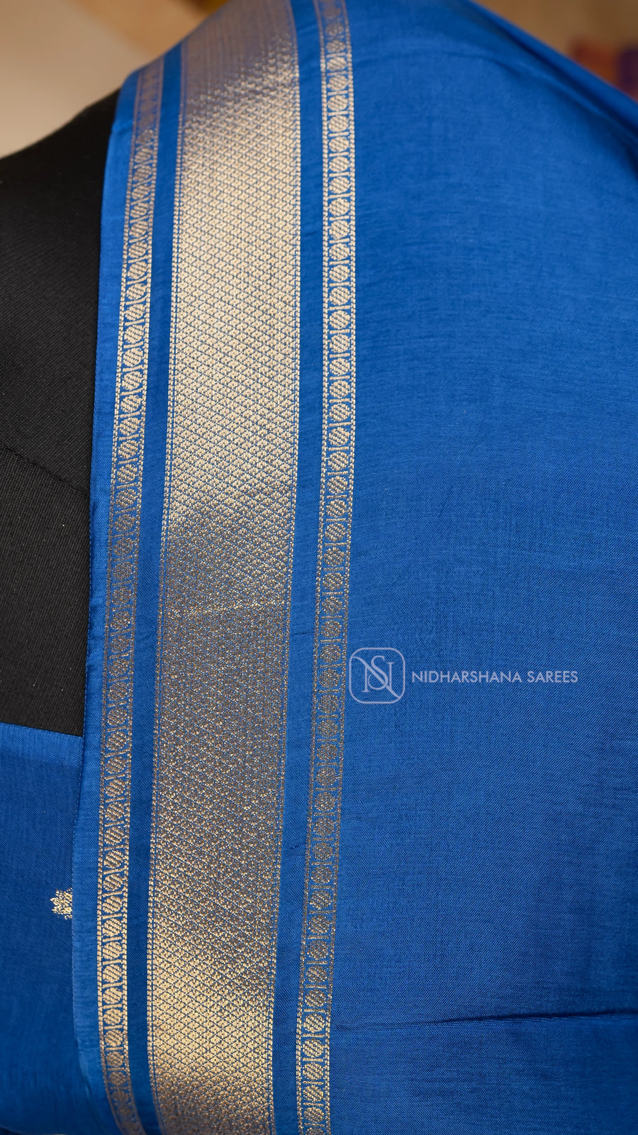 Semi Viscose Silk With Zari Butta And Zari Border Concept