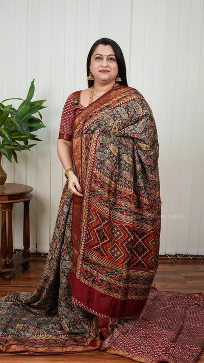 Viscose Cotton With Kalamkari Inspired Concept