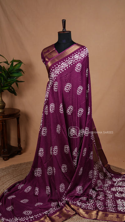 Muslin Georgette With Batic Print