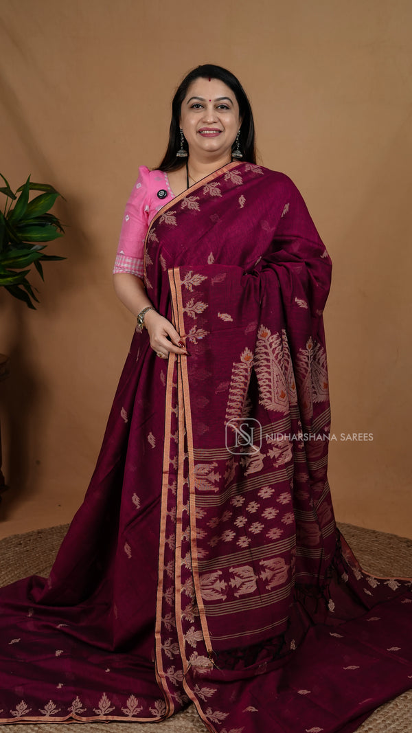 Bengal Cotton With Thread Weaving Butta Concept