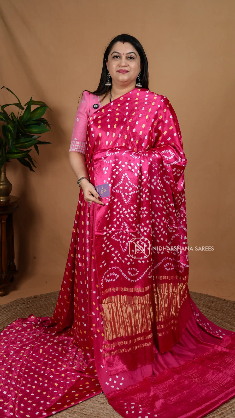 Semi Modal Silk With Bhandini Print Concept