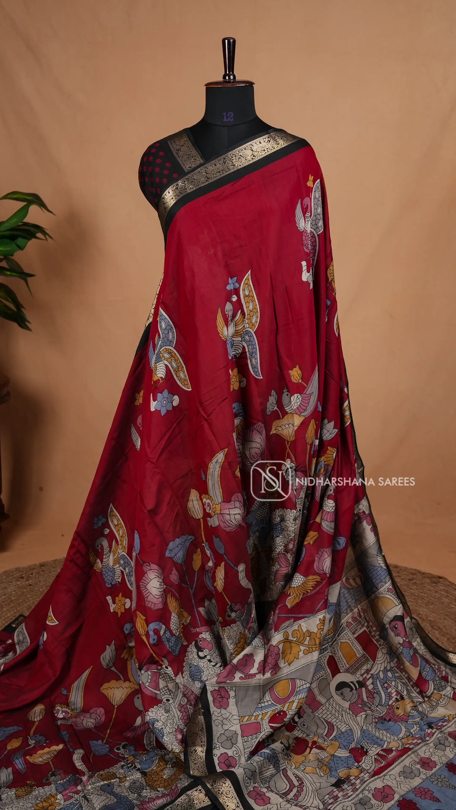 Viscose Cotton With Kalamkari Print