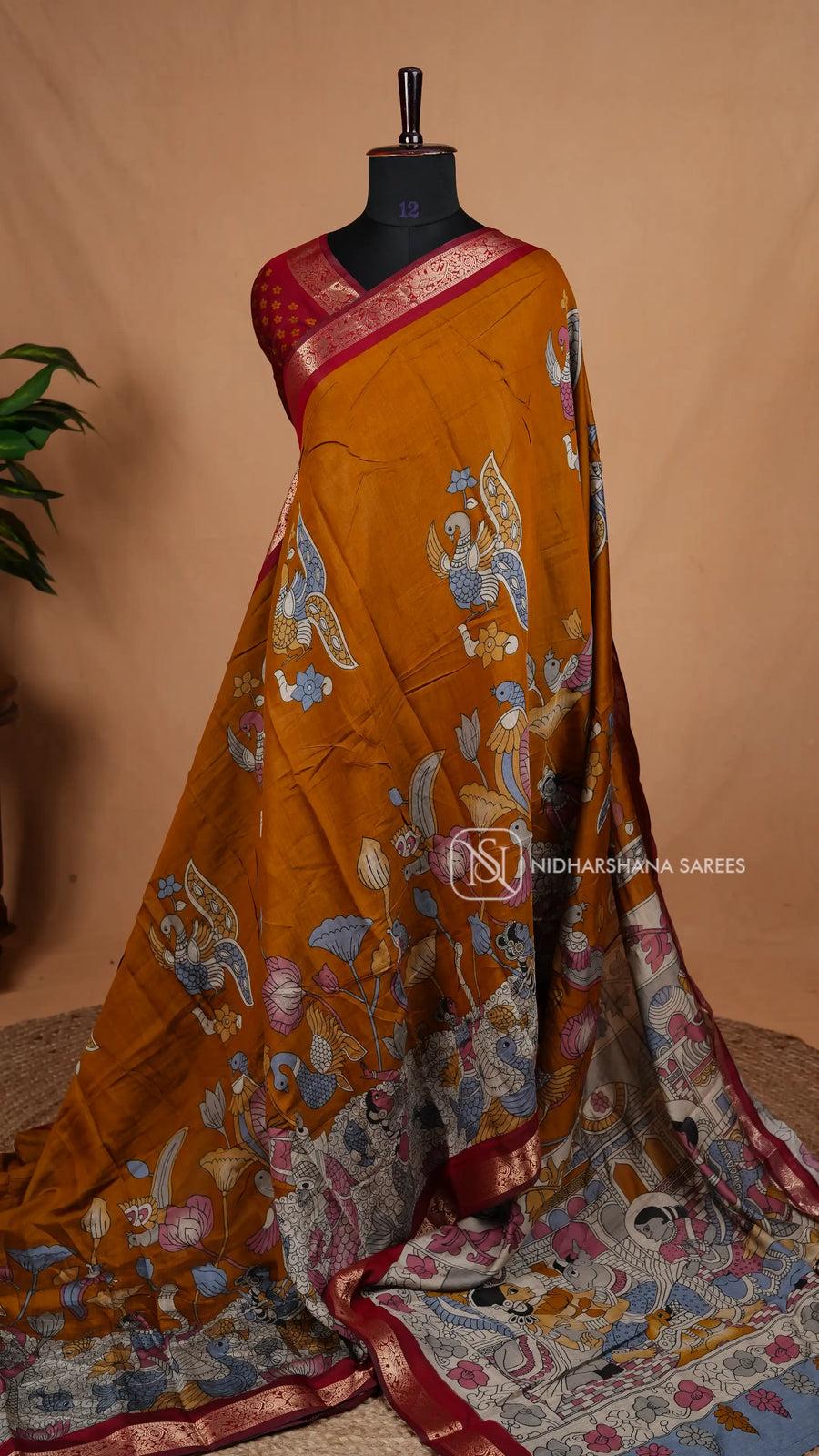 Viscose Cotton With Kalamkari Print