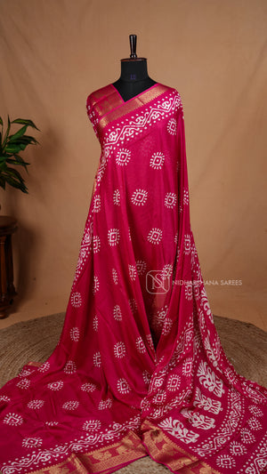 Muslin Georgette With Batic Print