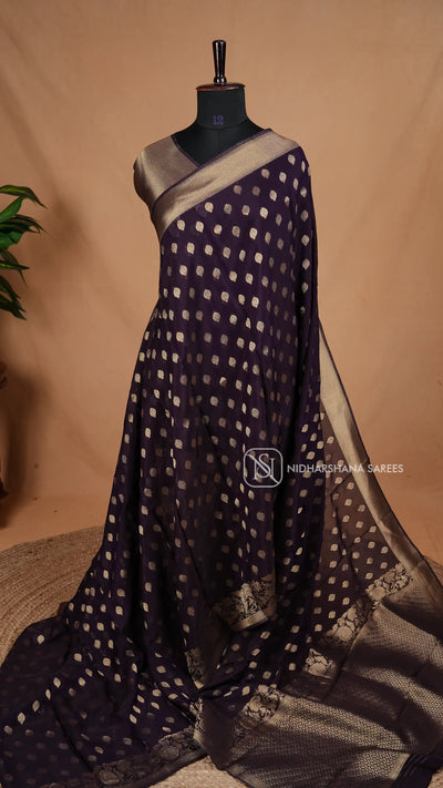 Premium Georgette With Zari Butta