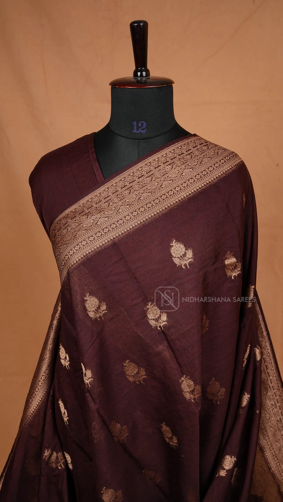 Pani Silk With Zari Floral Butta And Zari Border