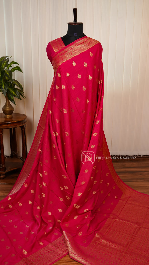 Pani Silk With Zari Butta And Zari Border