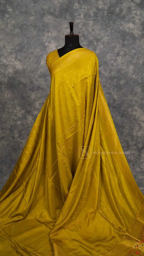 Premium Viscose Silk With Zari Butta And Border