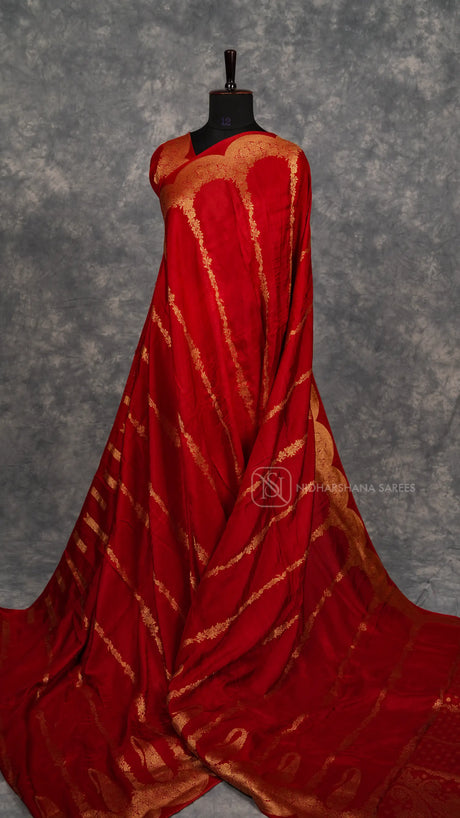 Premium Viscose Silk With Zari Lines And Mango Butta Concept