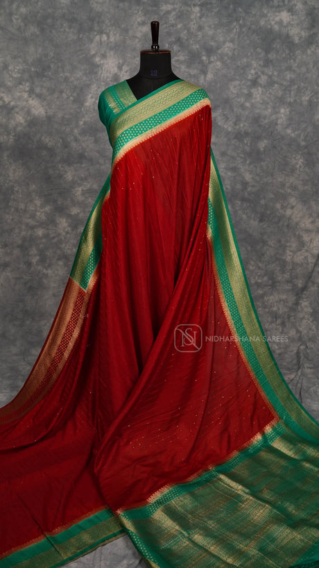 Premium Viscose Silk With Sequins Concept And Zari Border