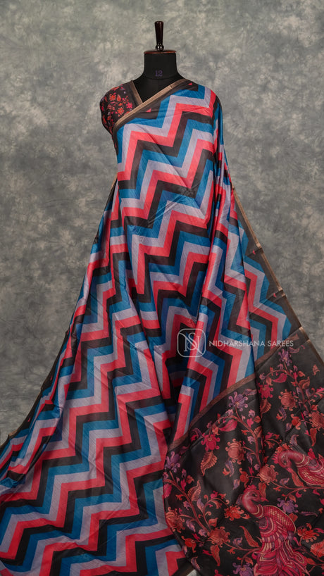 Chanderi Cotton With Zig-Zag Concept