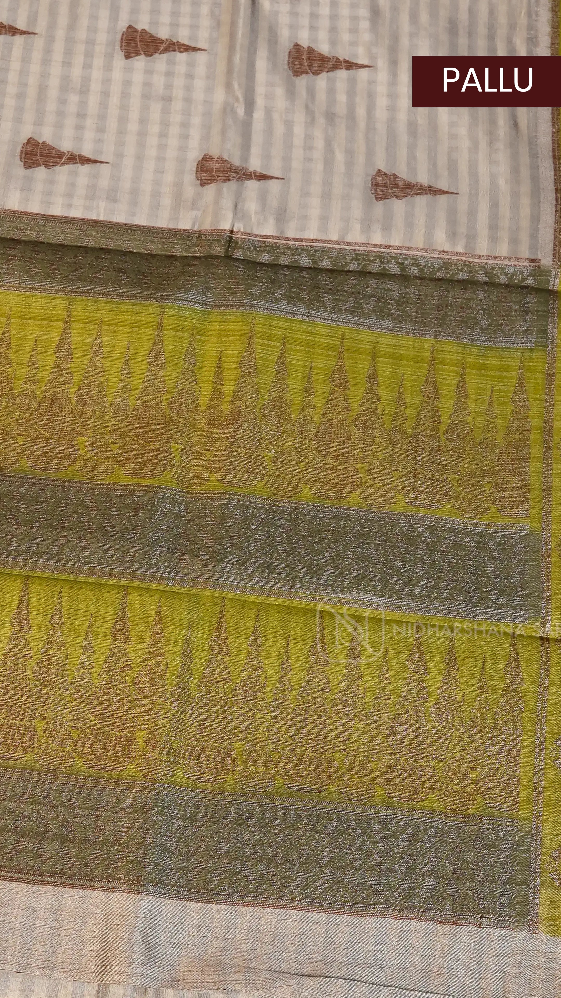 Semi Tussar Dhupian With Antic Zari Concept