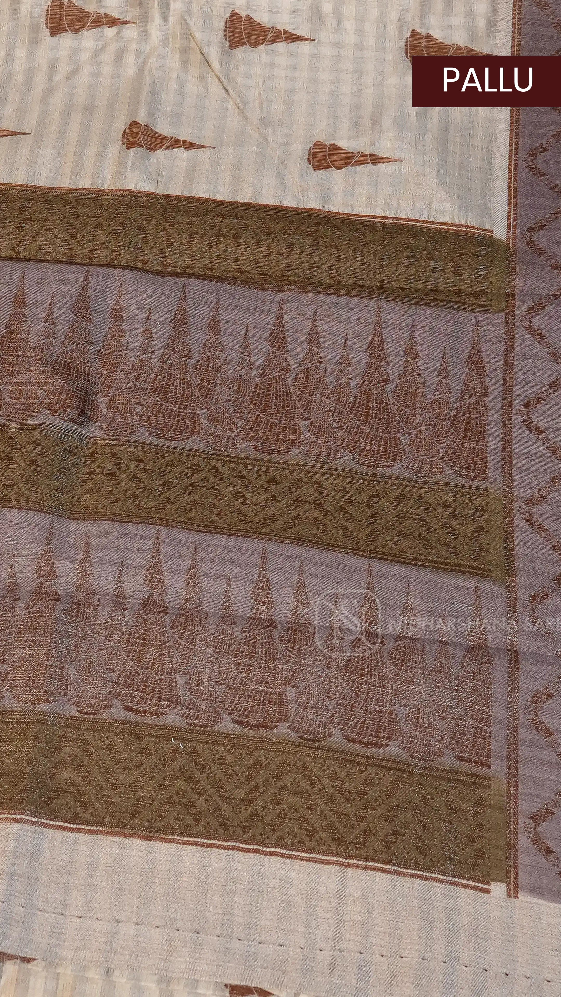Semi Tussar Dhupian With Antic Zari Concept
