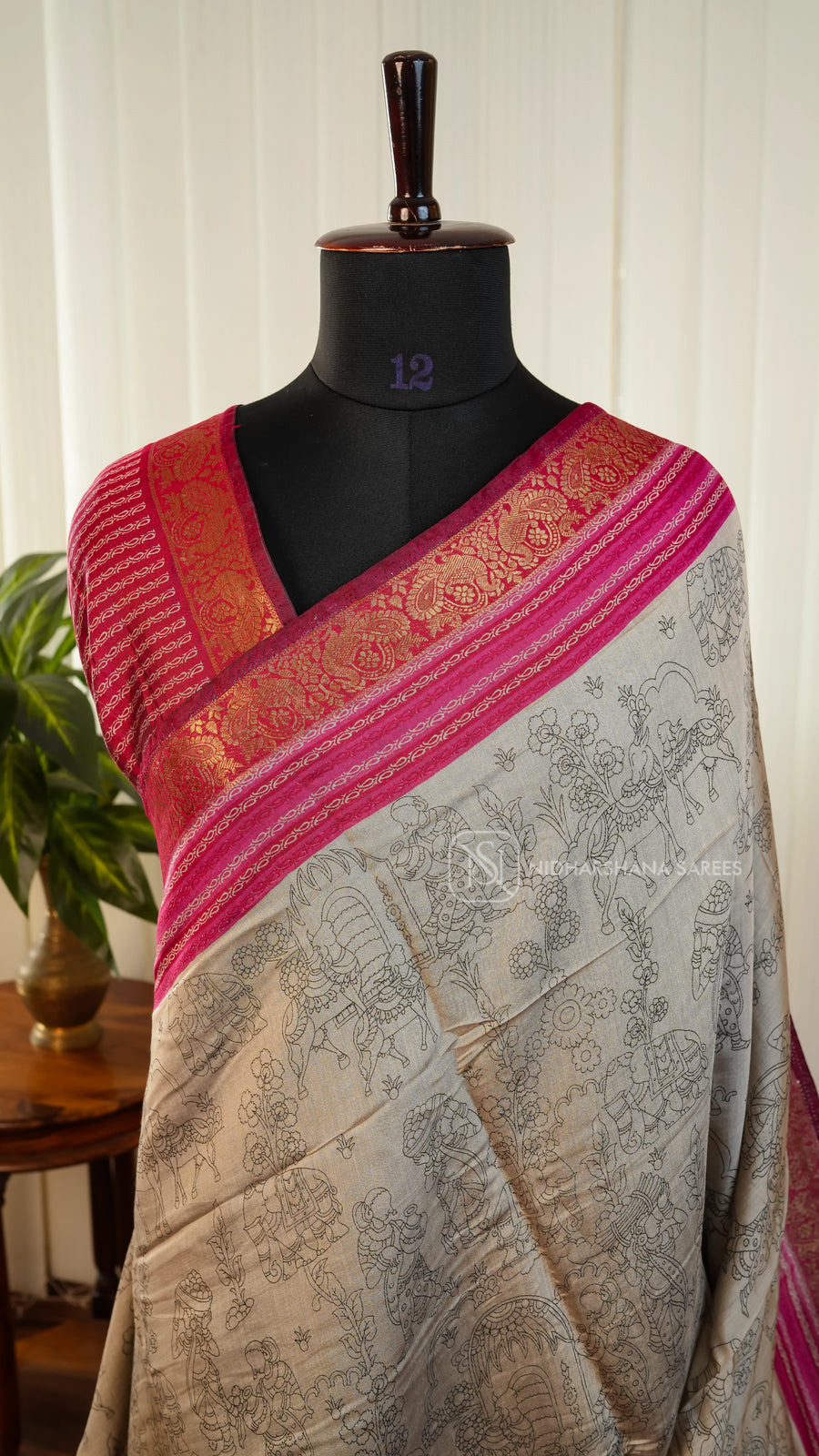 Viscose Cotton With Kalamkari Print Concept