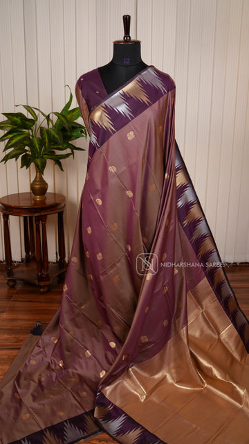 Semi Kanchipuram Soft Silk With Temple Weaving Border