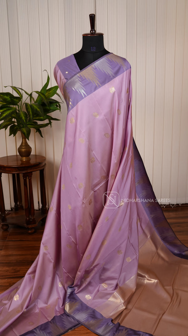 Semi Kanchipuram Soft Silk With Temple Weaving Border