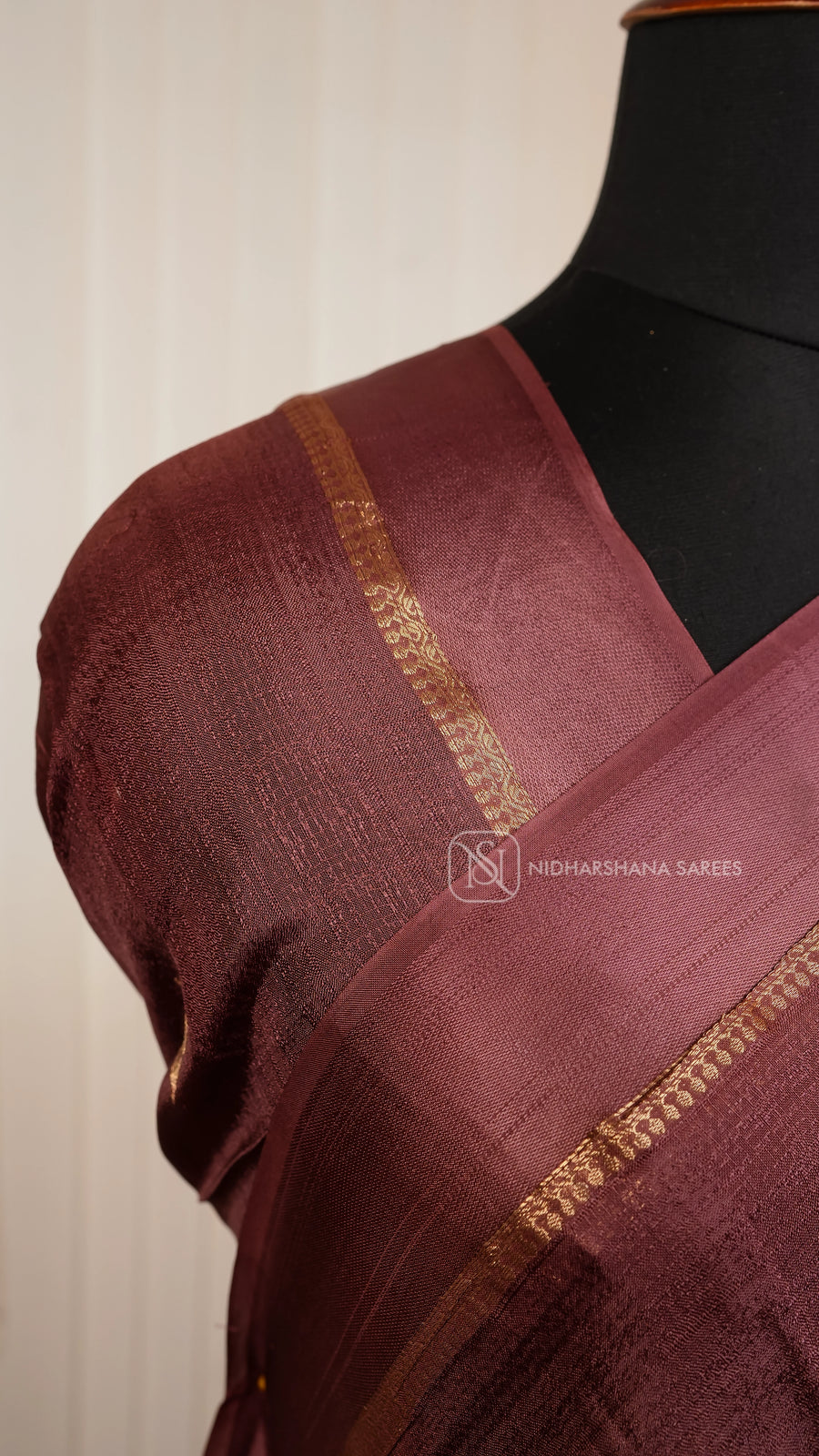 Neelambari Silk With Zari Butta And Satin Border