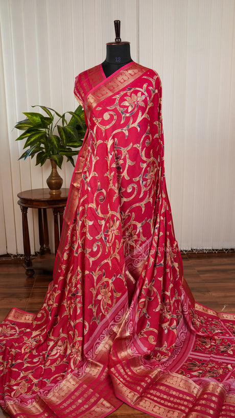 Semi Muslin Georgette With Floral Digital Print