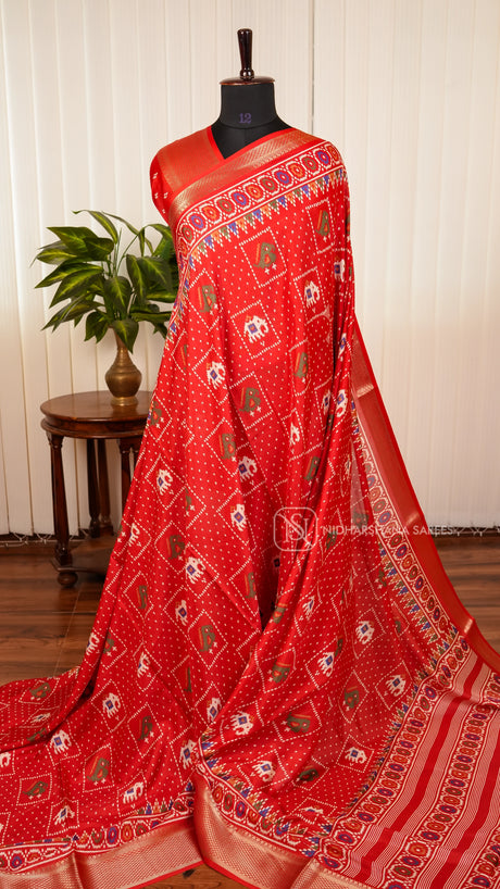 Semi Dola With Digital Print