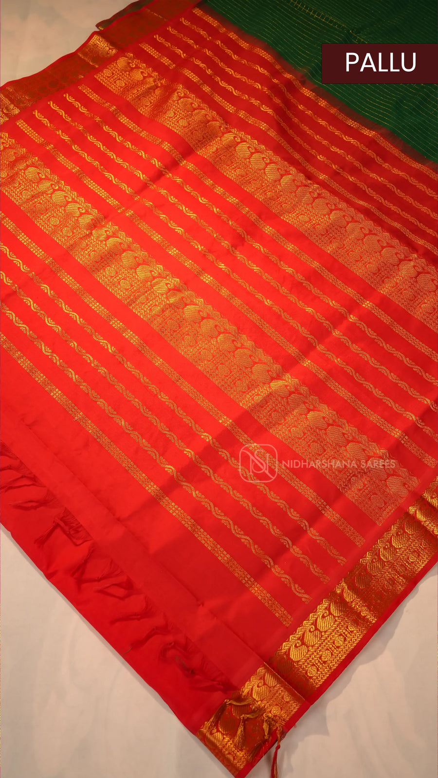 Premium Semi Silk Cotton With Zari Checks And Contrast Zari Border