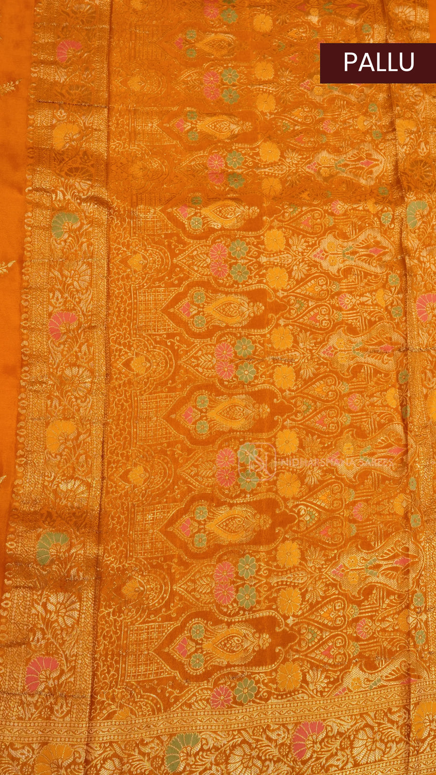 Premium Chiffon Georgette With Floral Zari Weaving And Zari Border