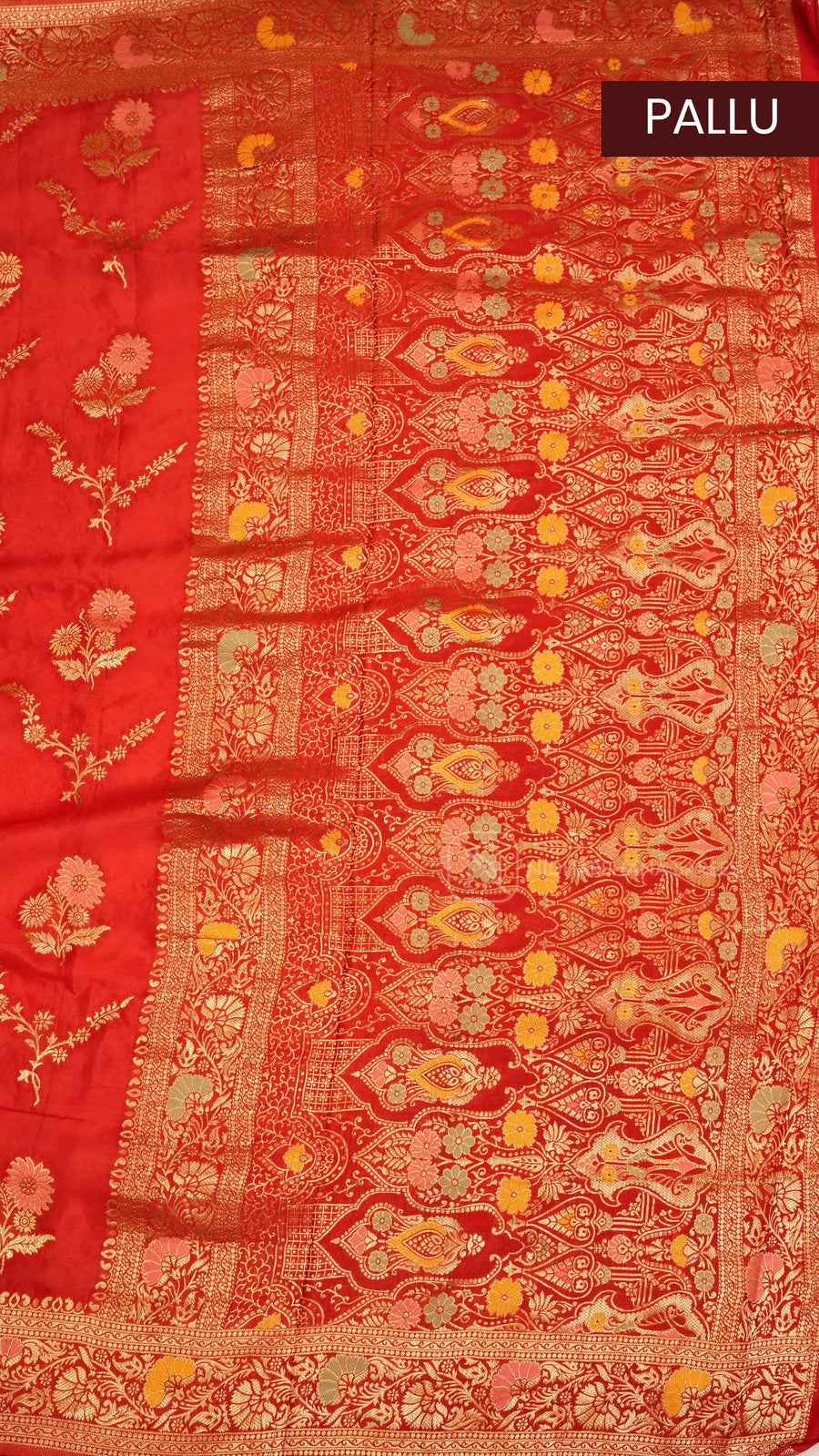 Premium Chiffon Georgette With Floral Zari Weaving And Zari Border
