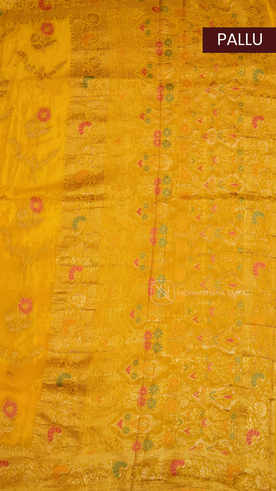 Premium Chiffon Georgette With Floral Zari Weaving And Zari Border