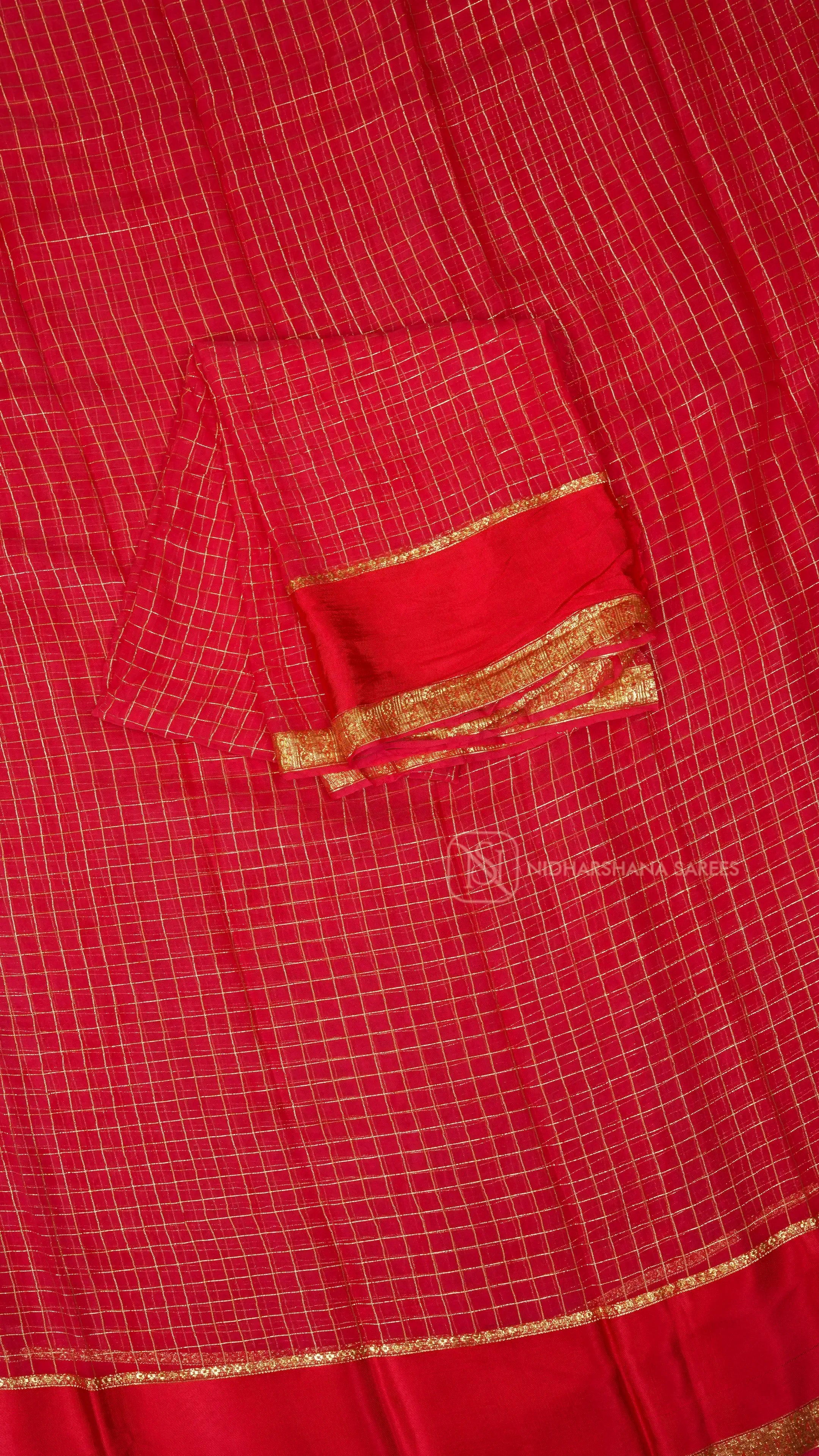 Light Weight Chiffon With Zari Line And Satin Border