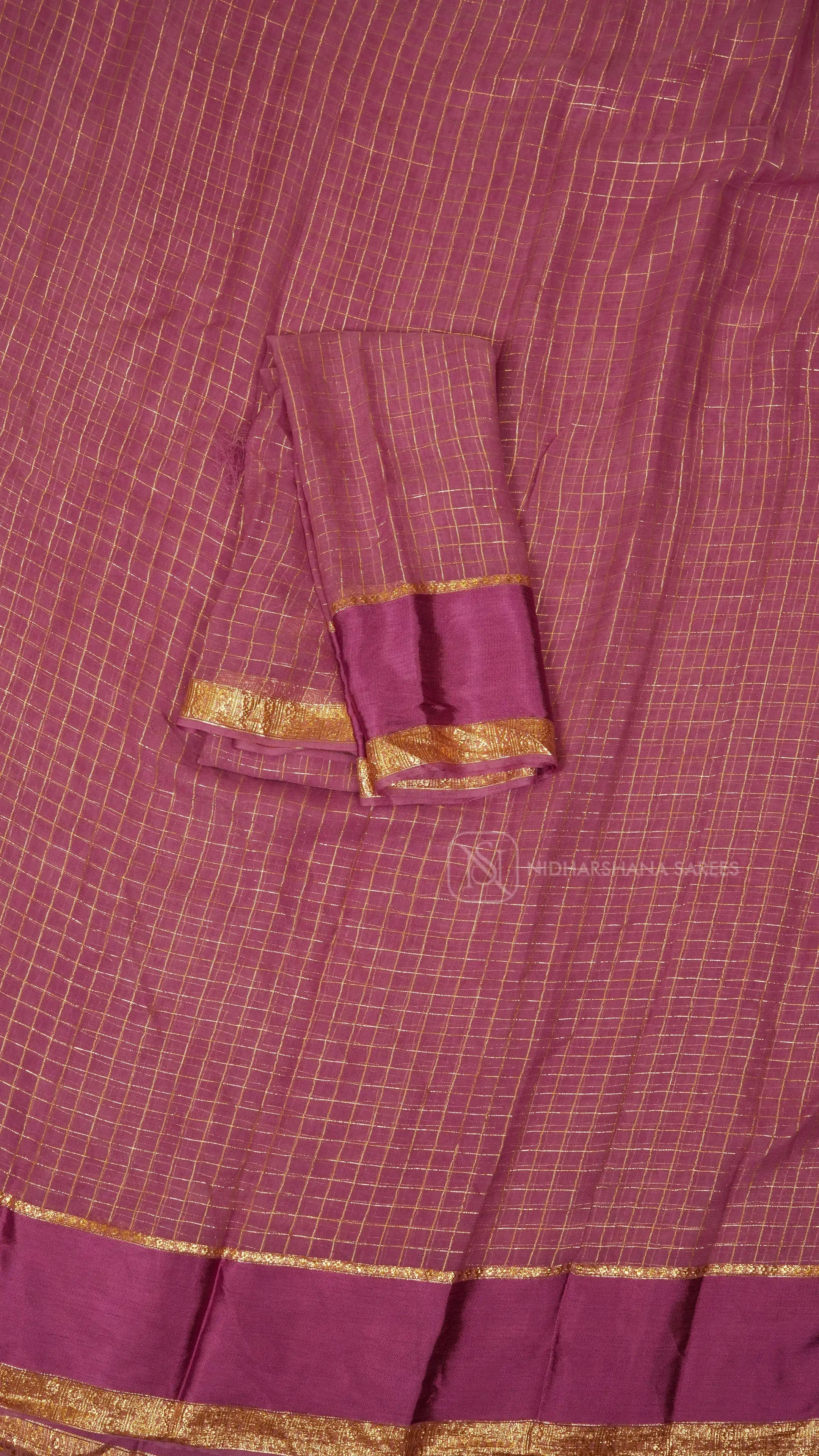 Light Weight Chiffon With Zari Line And Satin Border