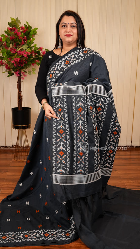 Bengal Cotton With Geometric Floral Hand Block Print