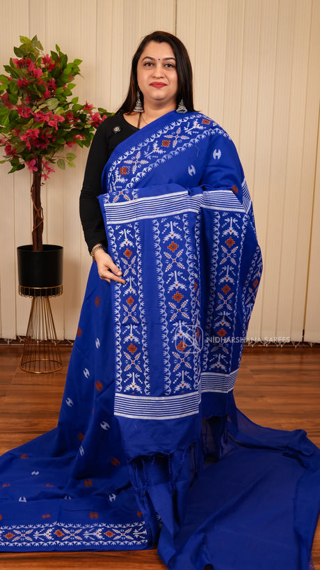 Bengal Cotton With Geometric Floral Hand Block Print