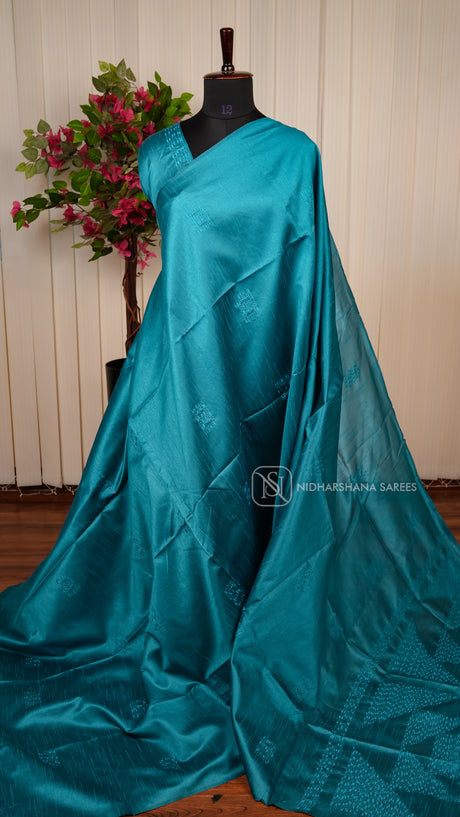 Semi Raw Silk With Thread Emboss Concept