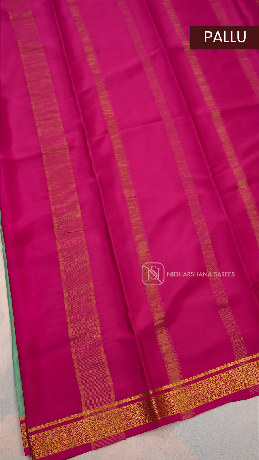 Pure Mysore Crepe Silk With Small Zari Border