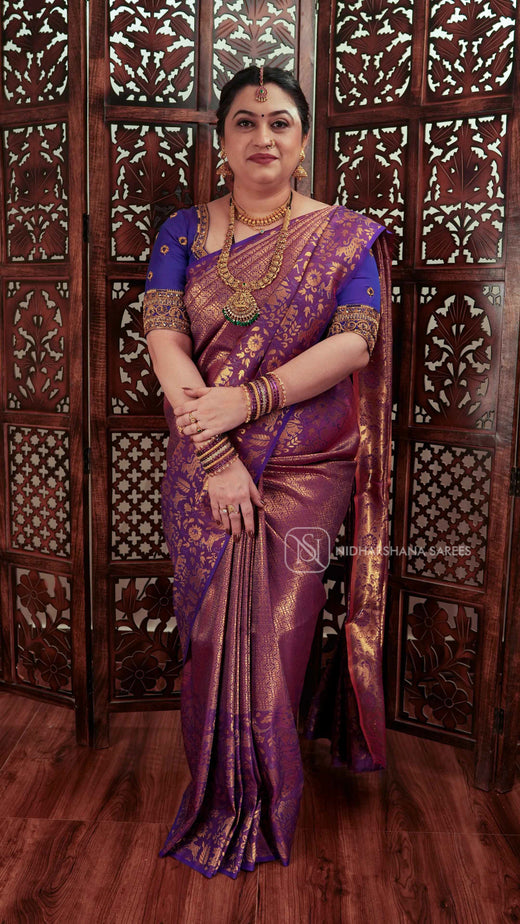 Semi Kanchipuram Soft Silk With Animal Weaving Concept