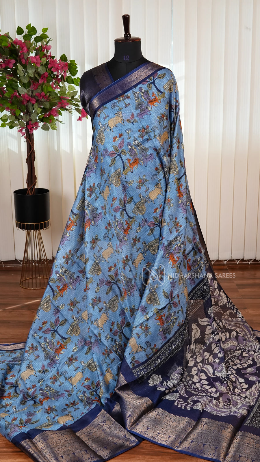 Kota Cotton With Digital Print And Zari Border