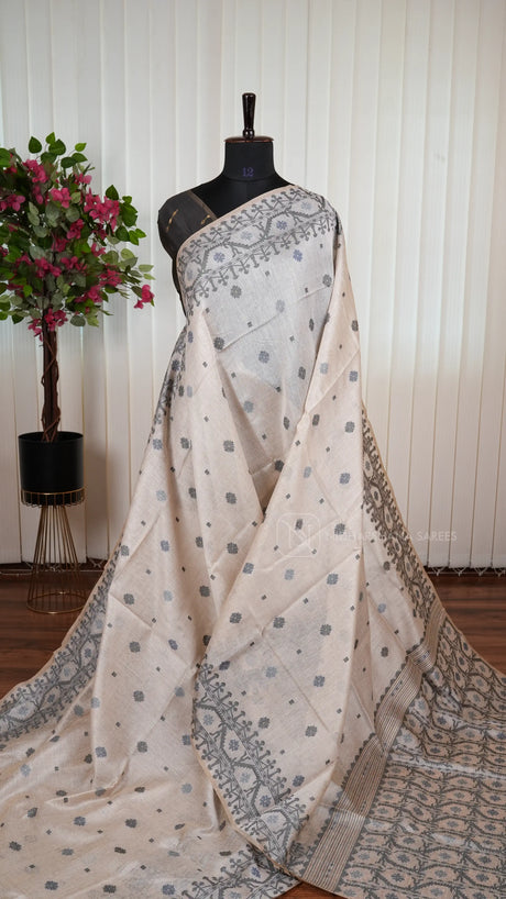 Munga Cotton With Thread Butta Weaving