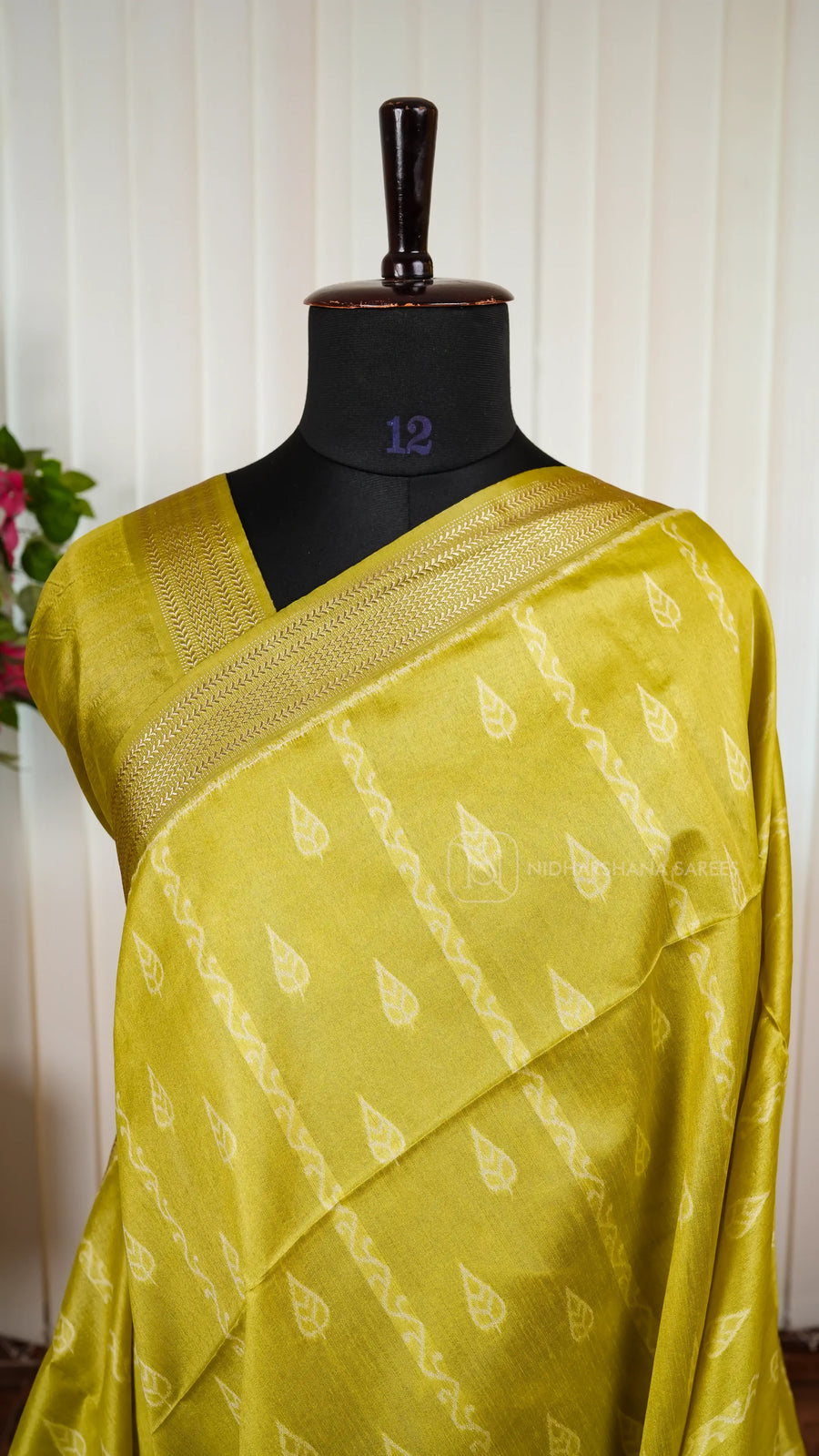 Semi Raw Silk With Thread Weaving Concept