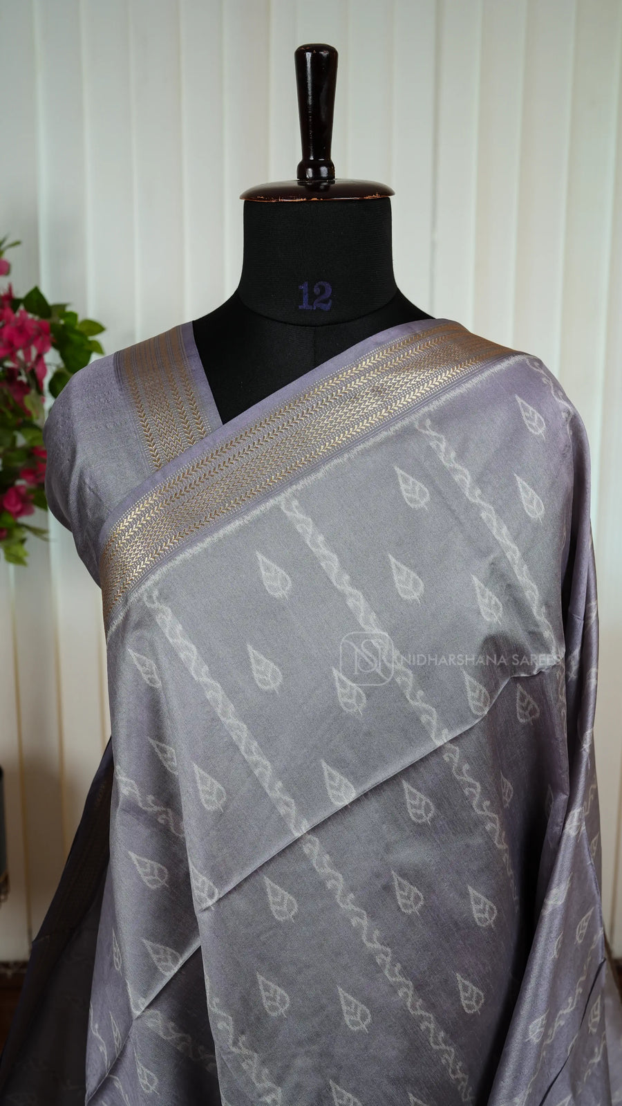 Semi Raw Silk With Thread Weaving Concept