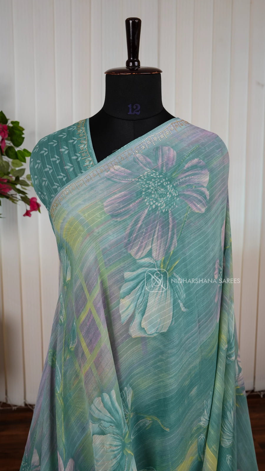Semi Georgette With Floral Digital Print