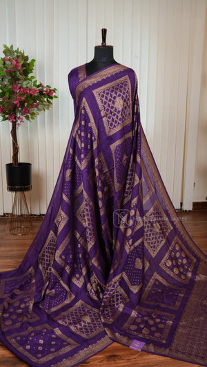 Premium Tussar With Matte Zari Concept