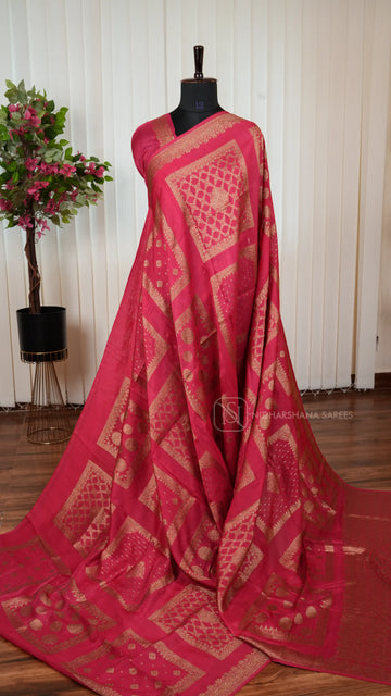 Premium Tussar With Matte Zari Concept