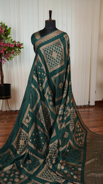 Premium Tussar With Matte Zari Concept
