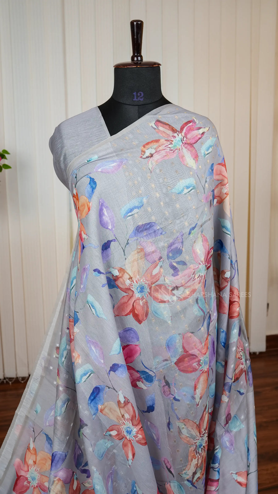 Linen By Chanderi With Floral Digital Print