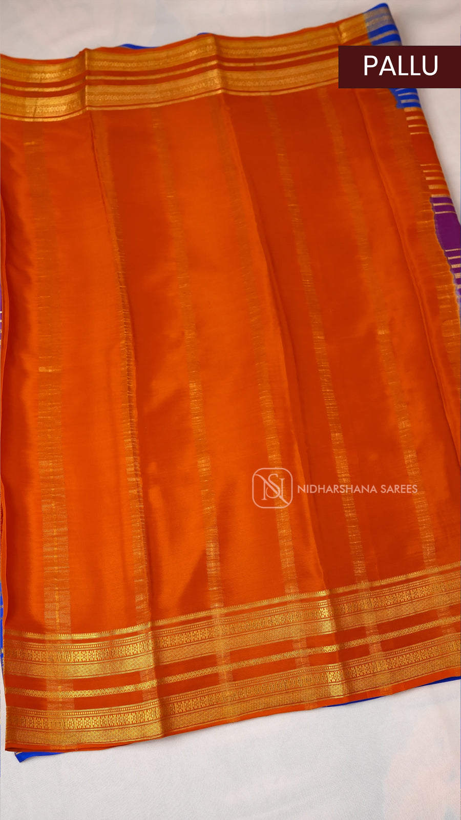 Pure Mysore Crepe Silk Saree with Zari Lines And Contrast Border