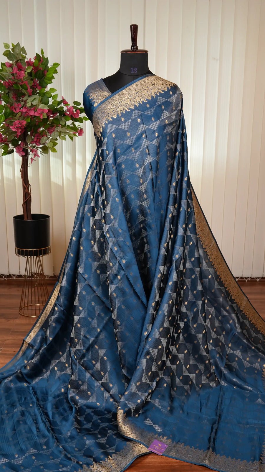 Mashru Satin With Zari Butta And Zari Border