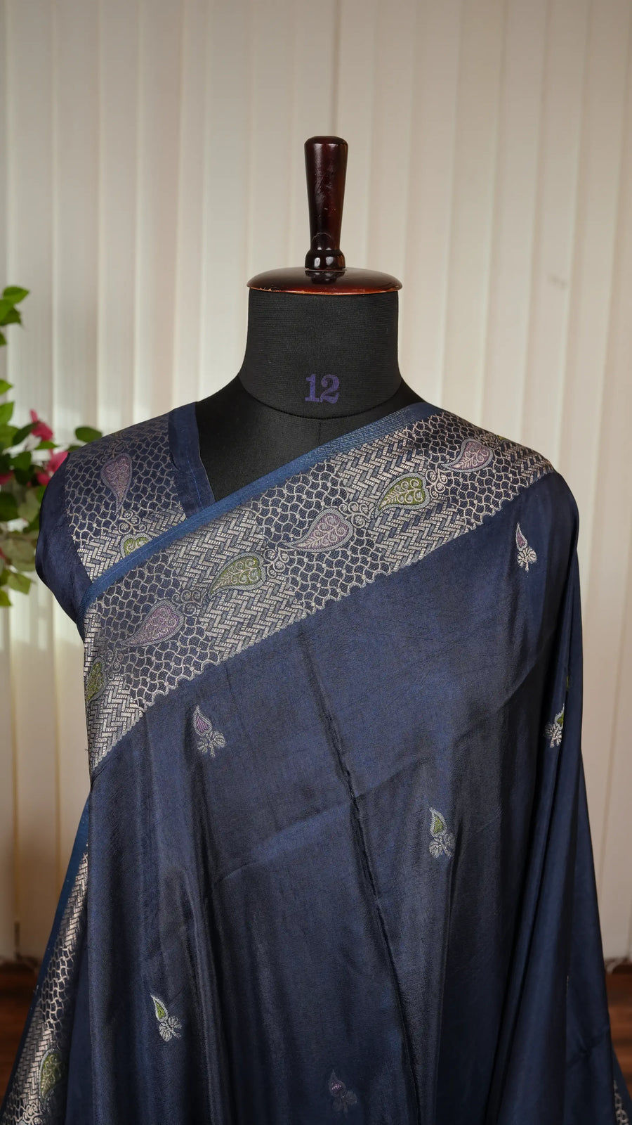 Semi Viscose Silk With Silver Zari Weaving Concept