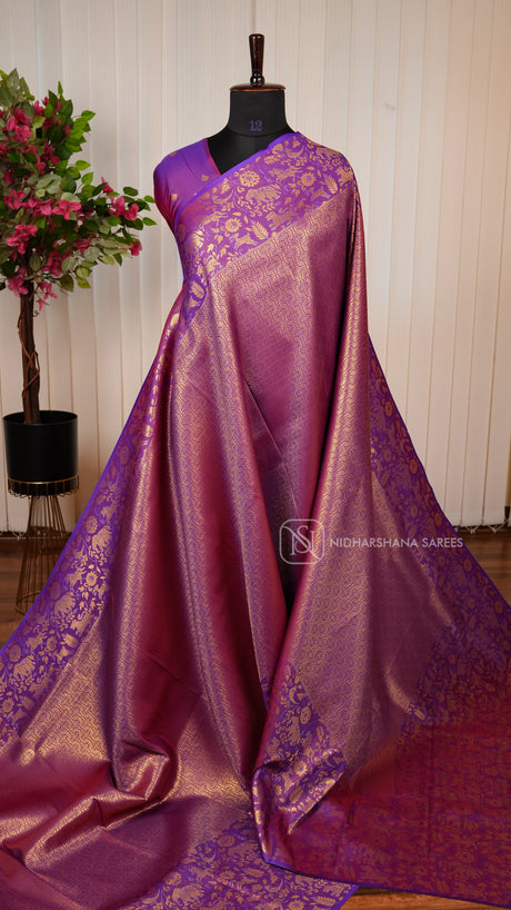 Semi Kanchipuram Soft Silk With Animal Weaving Concept