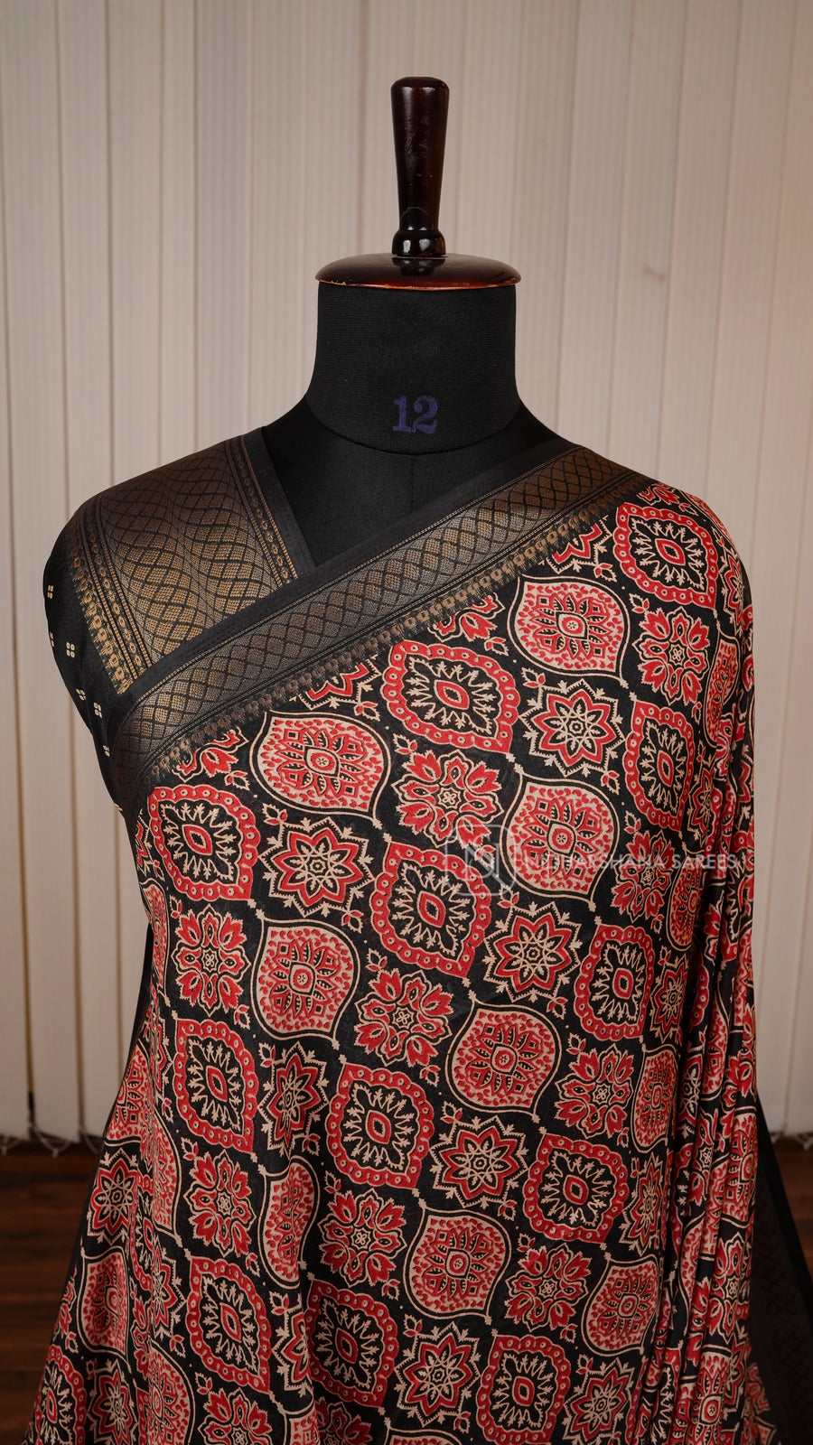 Semi Dola With Ajark Print