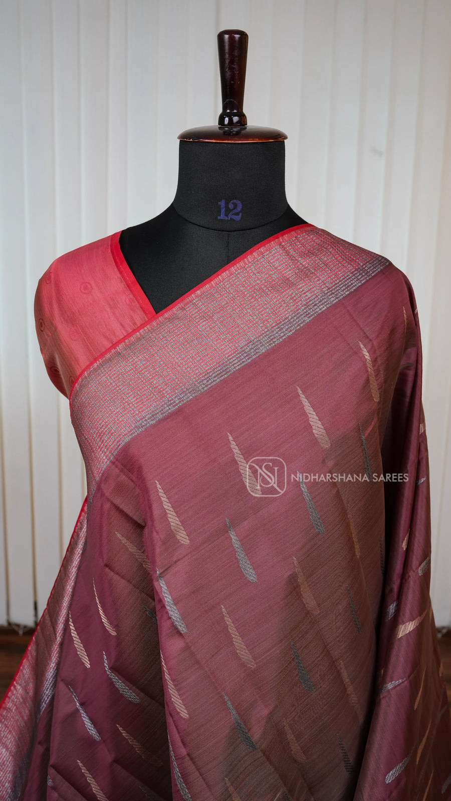 Semi Tussar Silk Saree With Muniya Concept And Contrast Border